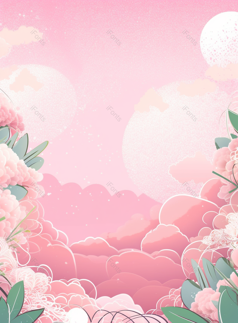 柔和粉色唯美风景背景,插画/手绘图,插画/手绘图库,插画/手绘图下载,插画/手绘